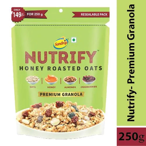 SUNDROP/ NUTRIFY HONEY ROASTED OATS/ PREMIUM GRANOLA(250gm)