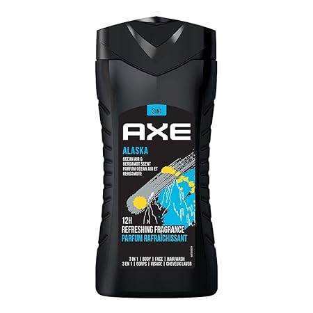 AXE ALASKA/ 3IN1 BODY FACE & HAIR WASH/ OCEAN AIR & BERGAMOT SCENT(250ml)