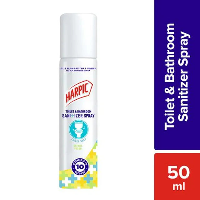 Harpic/ Toilet & Bathroom Sanitizer Spray (50ml/38gm) – fattaak