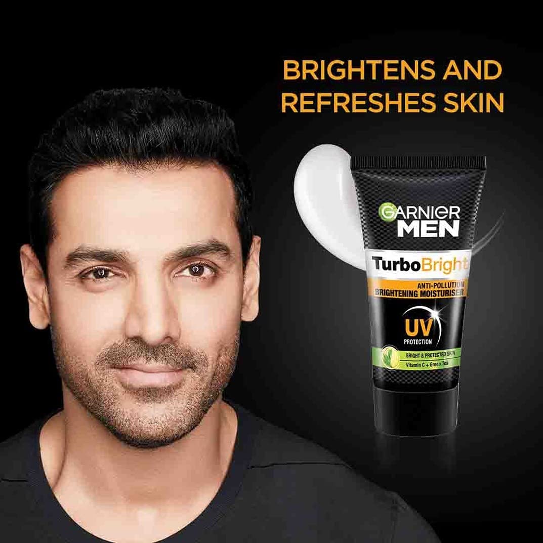 Garnier Men/ TurboBright/ Anti-Pollution Brightening Moisturiser With UV Protection (20gm)