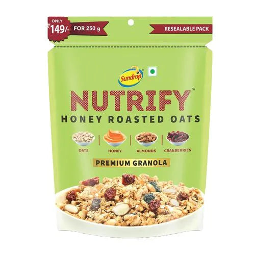 SUNDROP/ NUTRIFY HONEY ROASTED OATS/ PREMIUM GRANOLA(250gm)