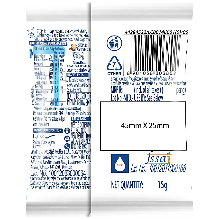 Everyday Dairy Whitener (Rs.10)
