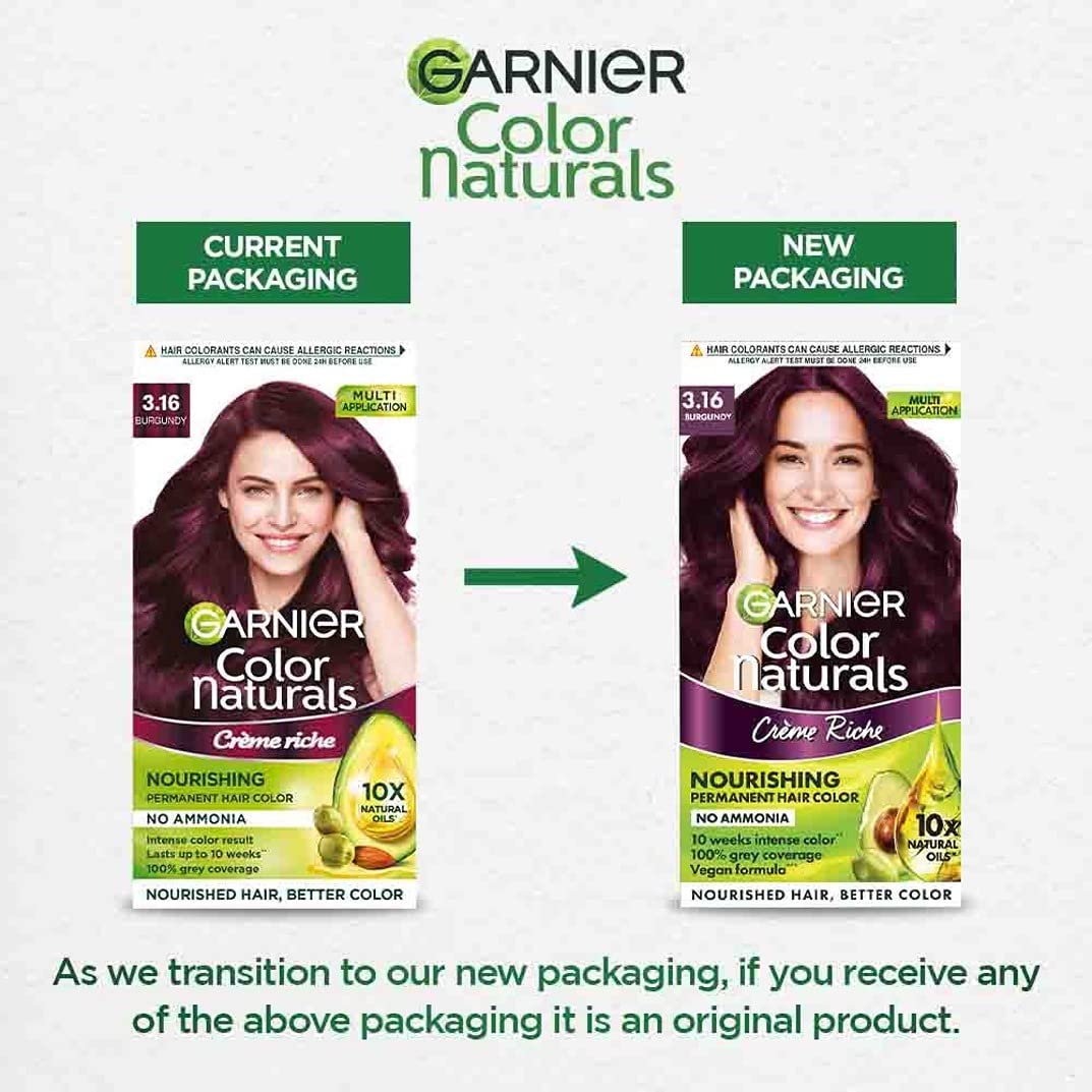 GARNIER COLOUR NATURAL CREME RICHE (3.16 BURGUNDY)(70ml+60gm)