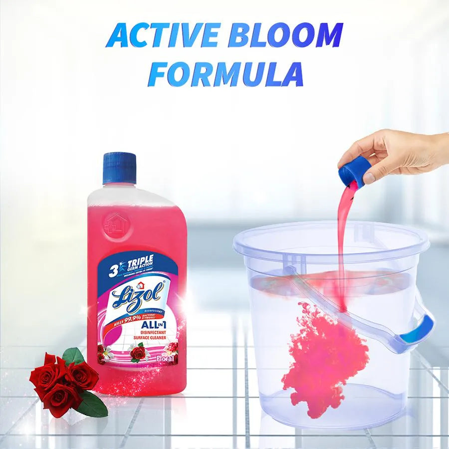 LIZOL DISINFECTANT SURFACE CLEANER FLORAL (975ml)