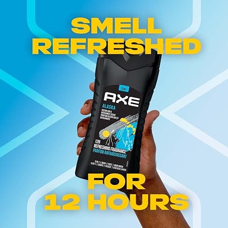 AXE ALASKA/ 3IN1 BODY FACE & HAIR WASH/ OCEAN AIR & BERGAMOT SCENT(250ml)