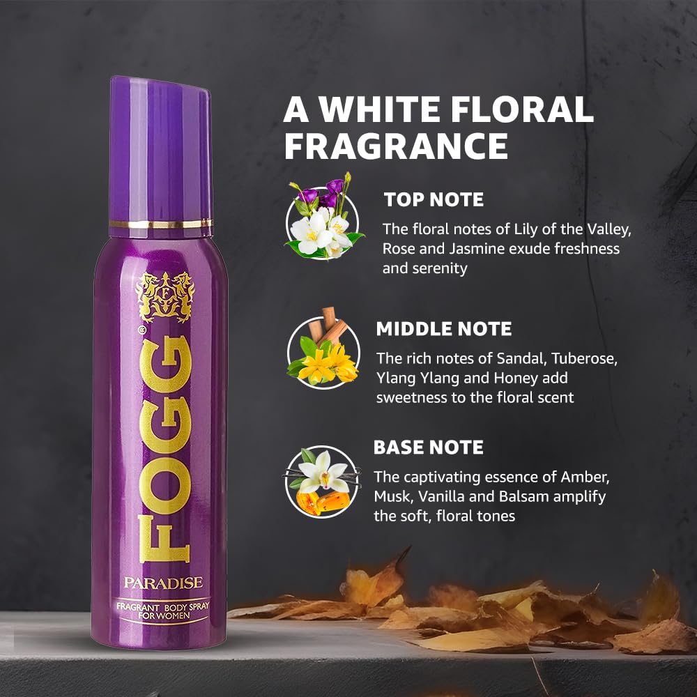 Fogg/ Paradise Fragrant Body Spray For Women(120ml)