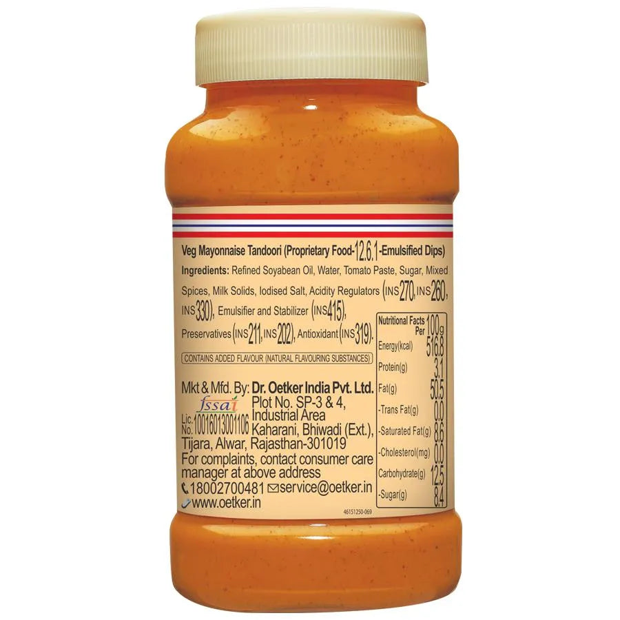DR.OETKER/ FUNFOODS VEG MAYONNAISE/ TANDOORI(245gm)