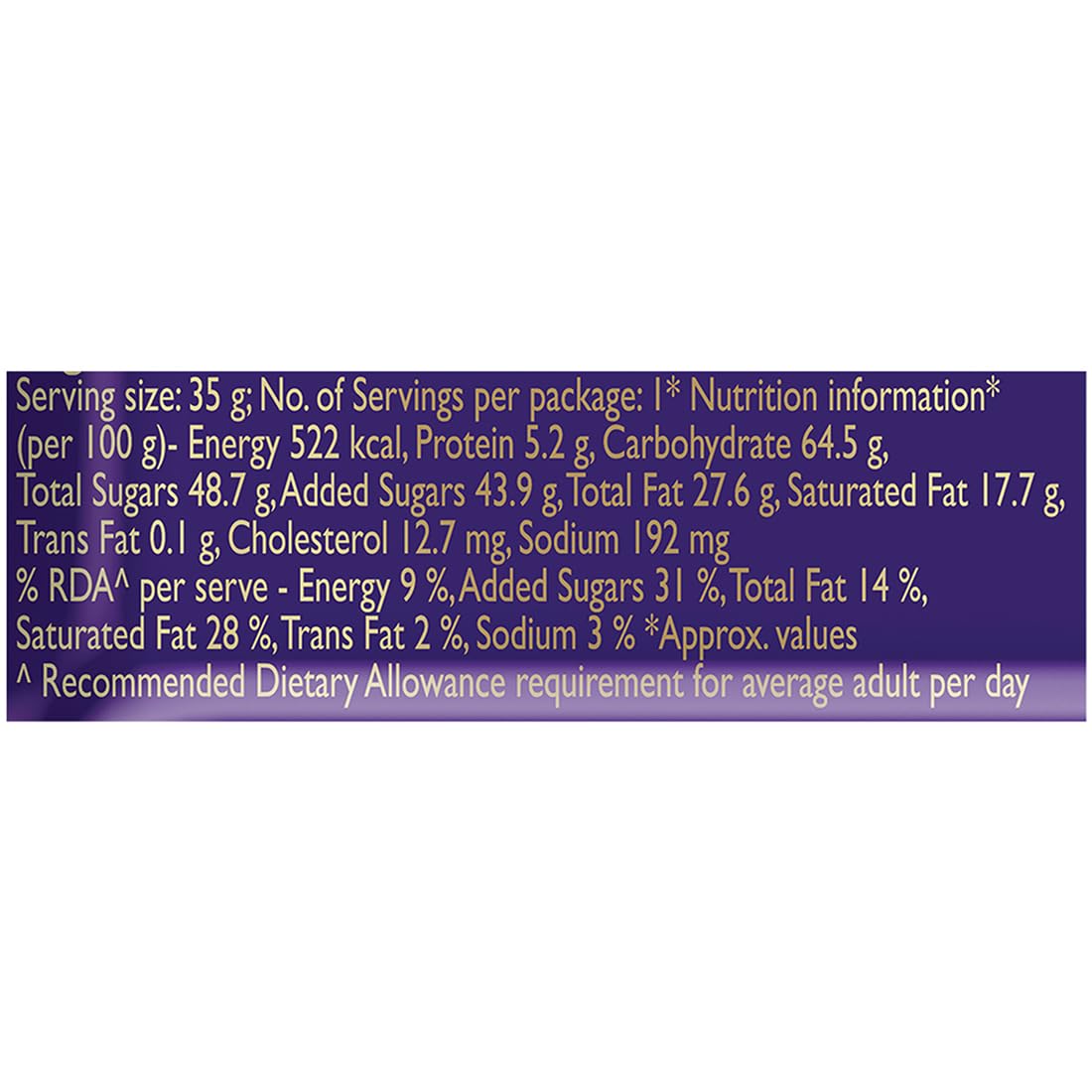 Cadbury/ Dairy Milk/ Crispello Chocolate (35gm)