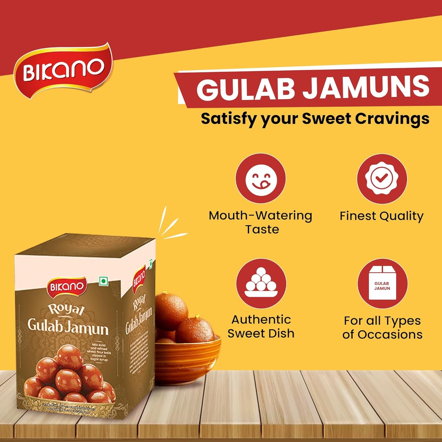 Bikano/ Royal - Gulab Jamun(1kg) (12 pcs)