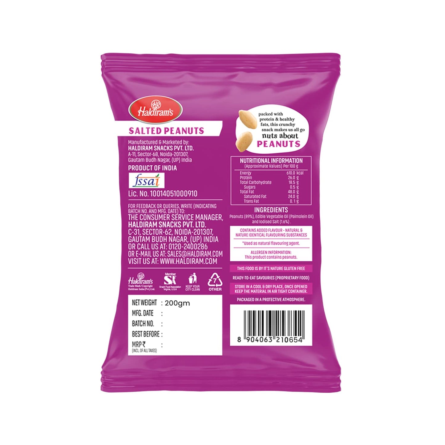 HALDIRAMS SALTED PEANUT(200gm)