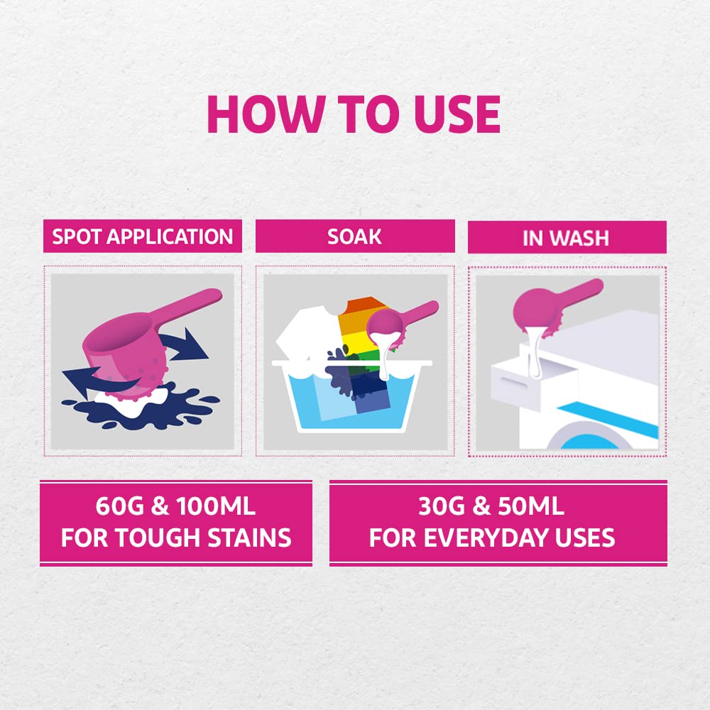 Vanish/ All In One / Chlorine Free Detergent Add-On Pouch (100gm)