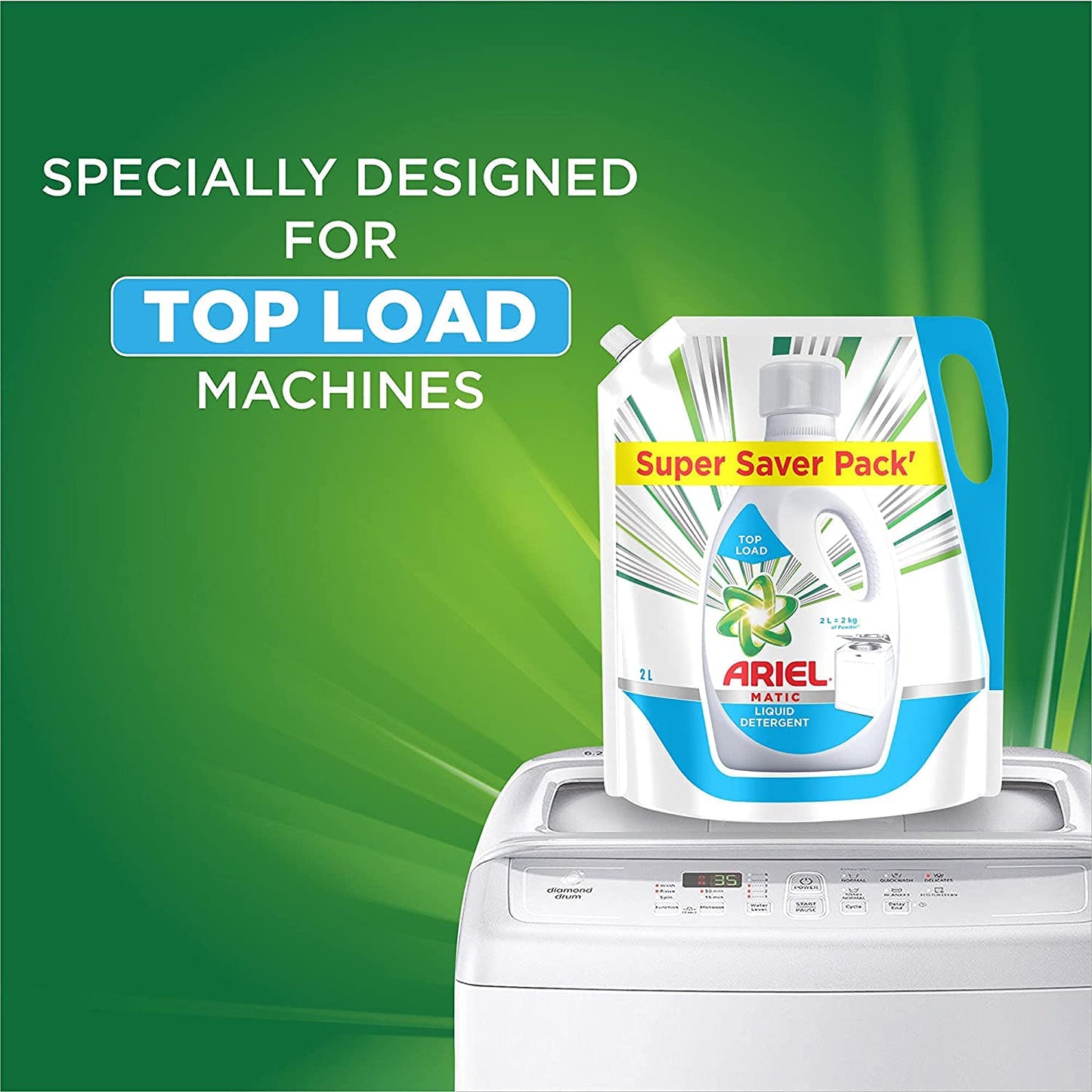 Ariel/ Top Load/ Matic Liquid Detergent(2Lt)(Pouch)