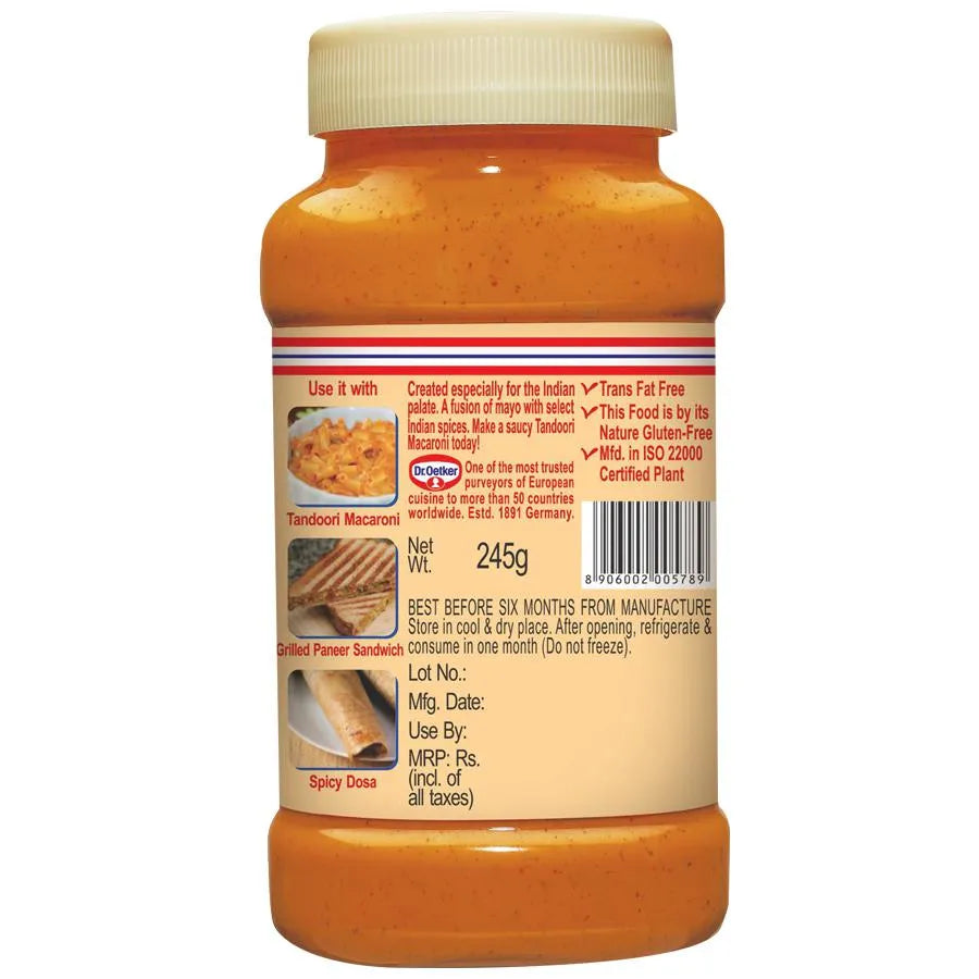 DR.OETKER/ FUNFOODS VEG MAYONNAISE/ TANDOORI(245gm)