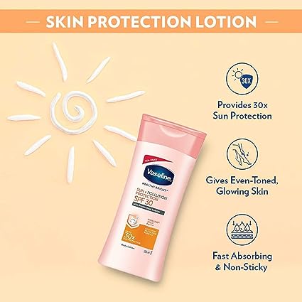 Vaseline/ Healthy Bright - Sun Protect With SPF 30(100ml)