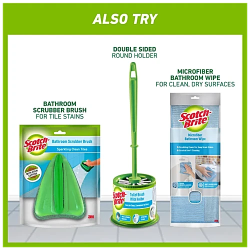 Scotch - Brite/ Tough Scrubber Brush (1n) For Saprkling Clean Tiles