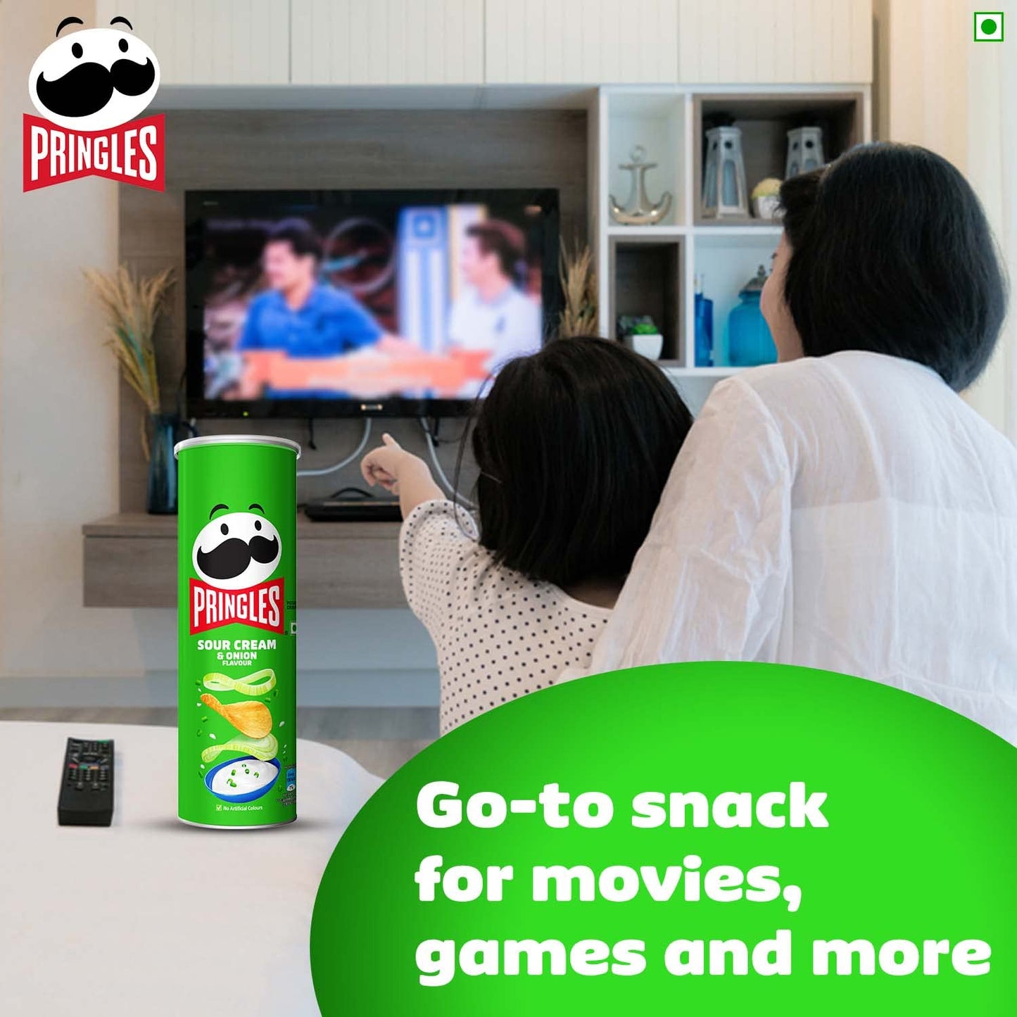 PRINGLES/ POTATO CHIPS/ SOUR CREAM & ONION FLAVOUR (107gm)