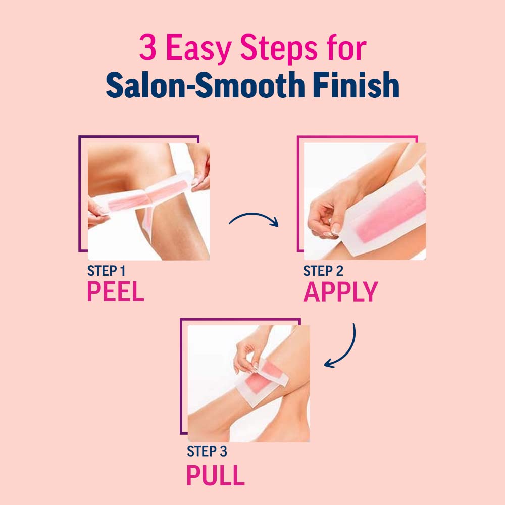 Veet/ Professional Ready-To-Used Half Body Wax Strip Alovera& Green Tea Scent(8 4x2)