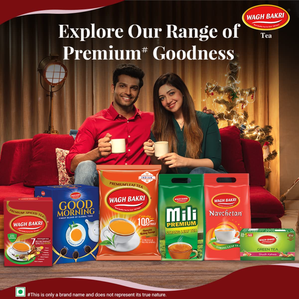 WAGH BAKRI PREMIUM SPICED TEA (WITH 7 REFRESHING SPICES)(250gm)
