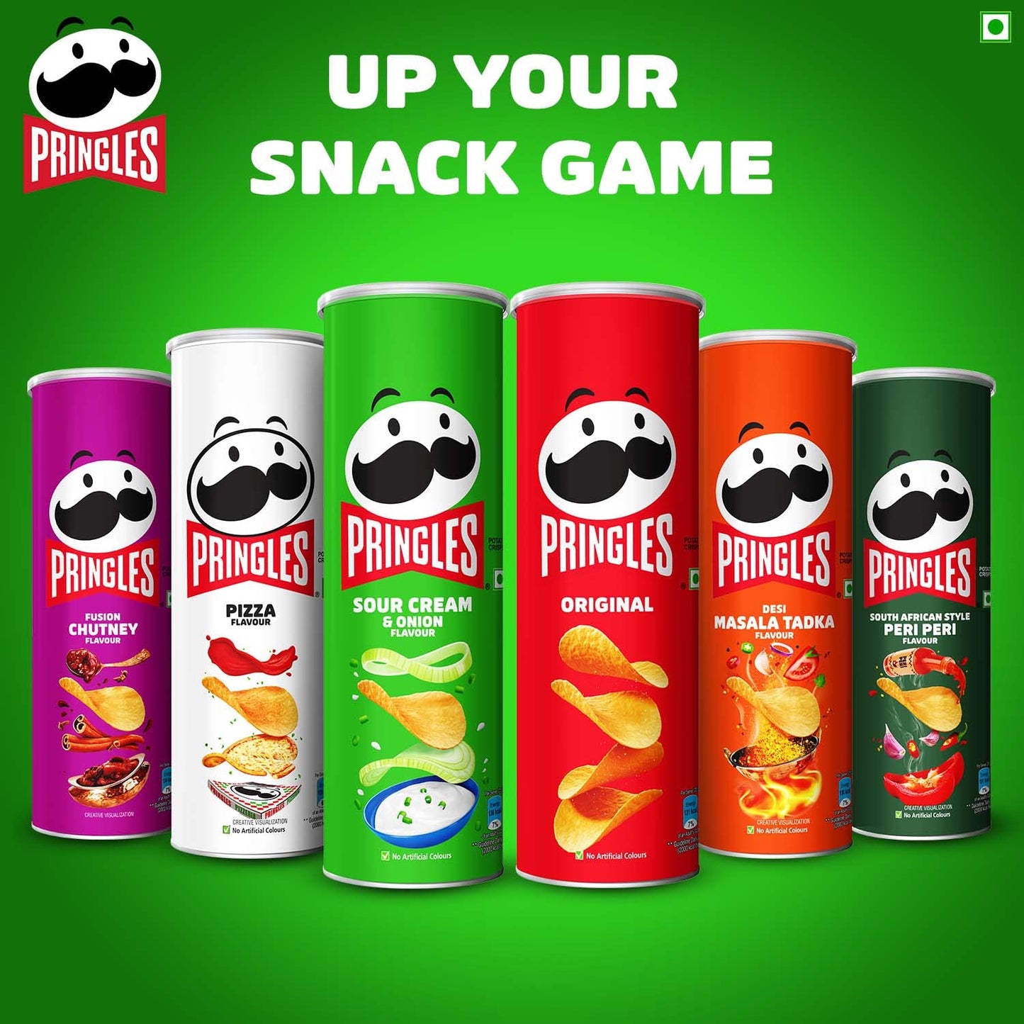 PRINGLES/ POTATO CHIPS/ SOUR CREAM & ONION FLAVOUR (107gm)