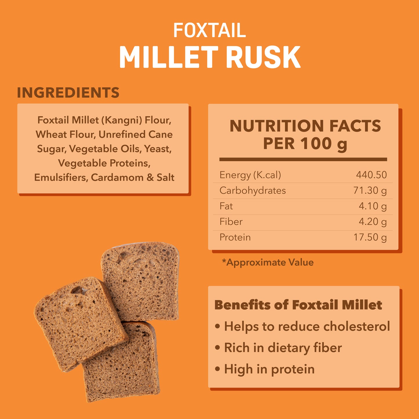 Natible/ Fox Tail Millet Rusk