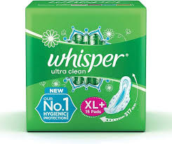 WHISPER ULTRA SANITARY PADS XL+ (15 PADS)