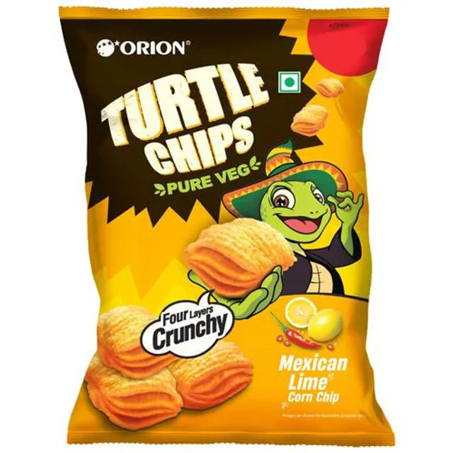 ORION TURTLE CHIPS PURE VEG MEXICAN LIME (28gm)