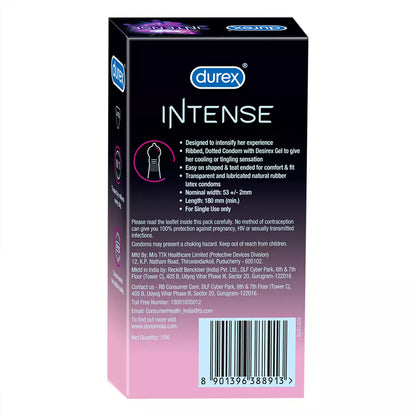 Durex/ Intense Condoms(10N)/ Stimulating Condoms With Desirex Gel