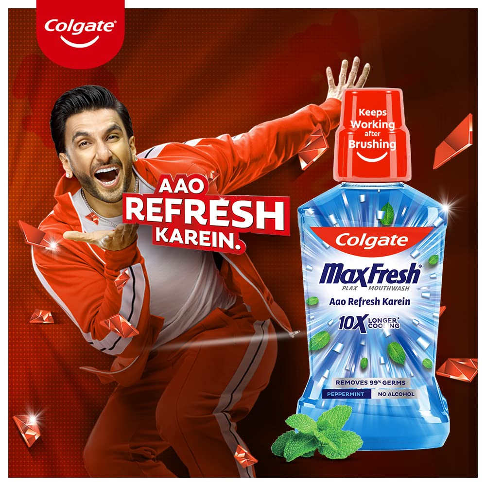 Colgate/ MaxFresh Plax Mouthwash/ Peppermint (250ml)