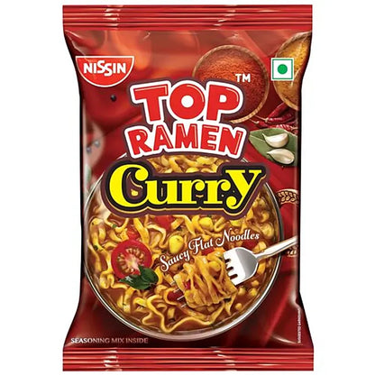 NISSIN TOP RAMEN CURRY SAUCY FLAT NOODLES (70gm)