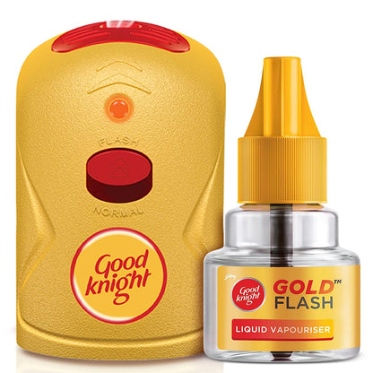 Goodnight/ Gold Flash Liquid Vapouriser/ Combi Pack(Machine + 45ml Refil)