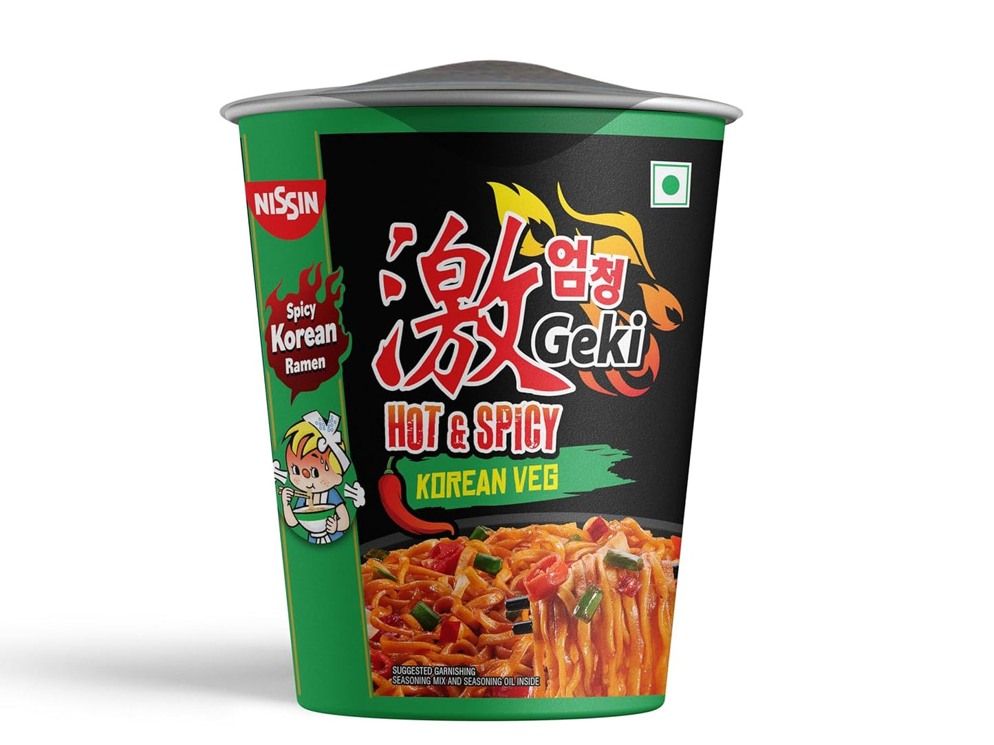Nissin/ Geki Hot & Spicy/ Korean Veg Cup Noodles(70gm)