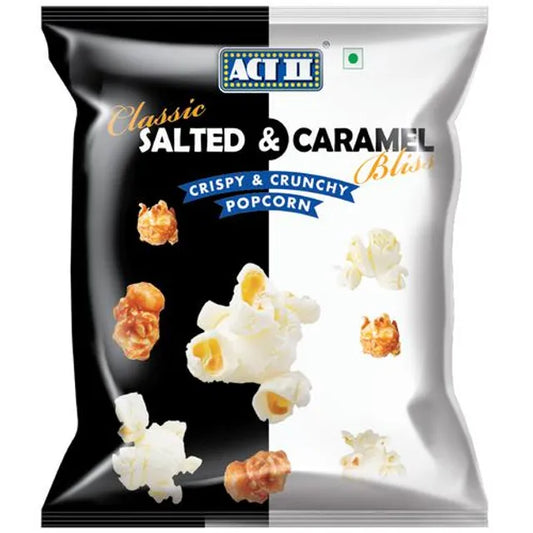 Act II/ Classic Salted & Caramel Blss/ Crispy & Crunchy Popcorn (70gm)