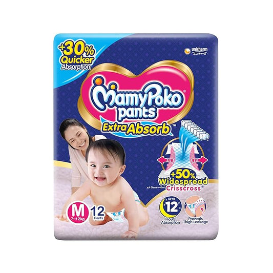 MamyPoko Pants/ Extra Absorb M (7-12kg)(56 Pants + 2 Pants Free)