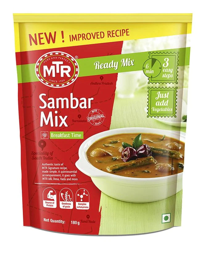 MTR/ Sambar Mix/ Breakfast Time Ready Mix/ Just Add Vegetables(180gm)