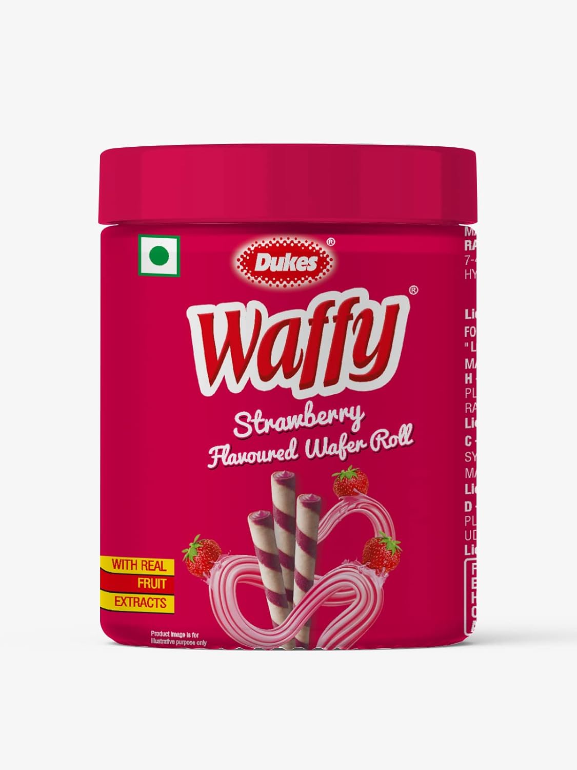 Dukes/ Waffy/ Strawberry Flavoured Wafer Roll (250gm)