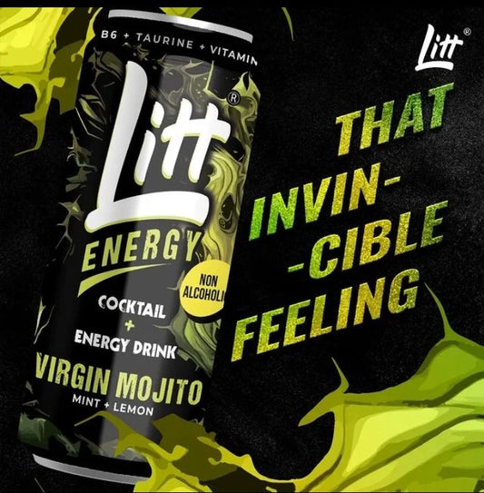 Litt/ Cocktail + Energy Drink/ Virgin Mojito/ Non Alcoholic Can (250ml)
