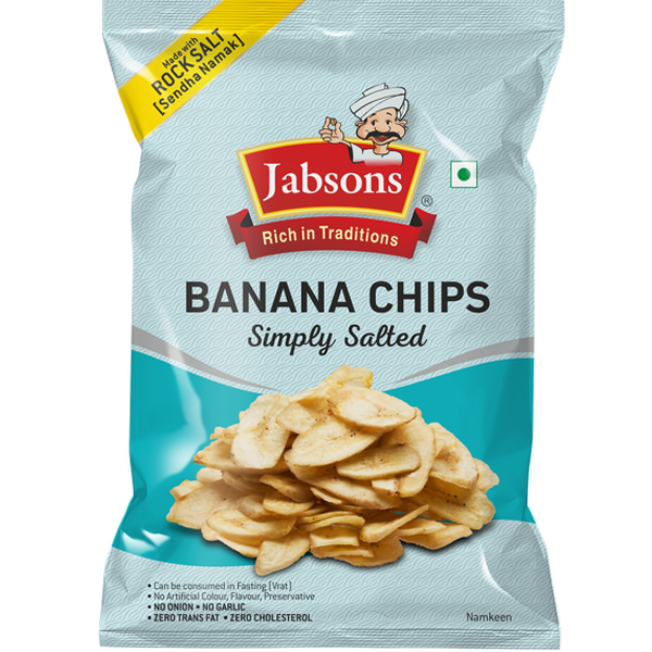 Jabsons/ Banana Chips/ Simply Salted/ Vrat Snack (150gm)