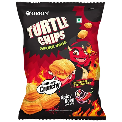 Orion/ Turtle Chips/ Spicy Devil Corn Chips (18gm)