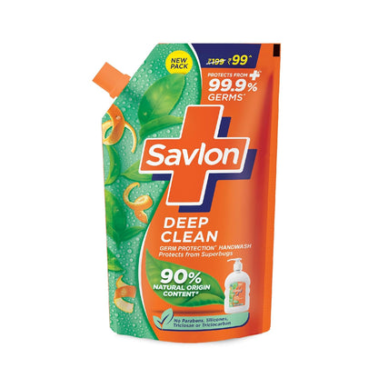 Savlon/ Deep Clean Handwash/ 90 Percet Natural Origin Content (675ml)