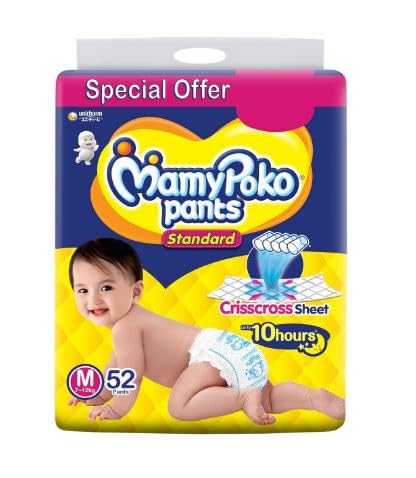 MamyPoko Pants/ Standard Diapers/ M-7-12 kg (52N)