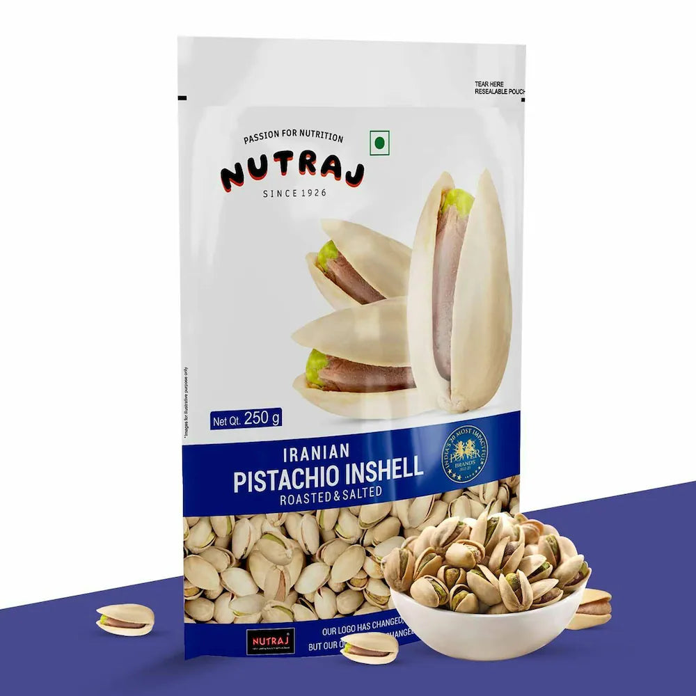 Nutraj/ Iranian Pistachio Inshell (250gm)(Pista) - Roasted and Salted