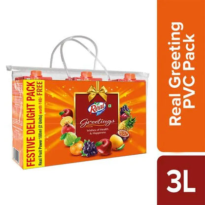 Real/ Festival Delight Pack/ (3n X 1L + 2n X 180 ml Real Fruit Power Worth Rs. 40 Free)