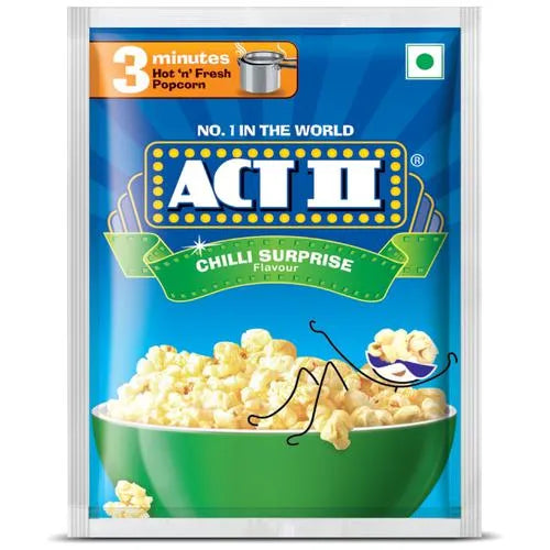 ACT II Instant Popcorn Chilli Surprise (40gm) .Express Delivery By FATTAAK. Order now!