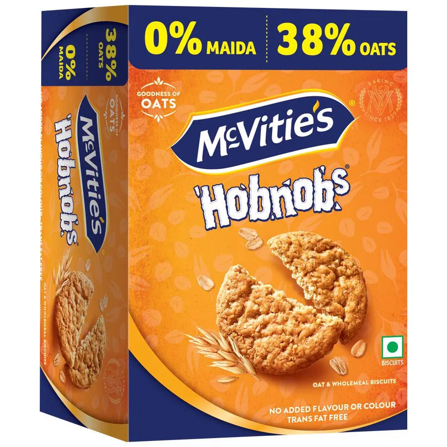 McVITIES HOBNOBS OAT &amp; WHOLEMEAL BISCUITS (154gm)