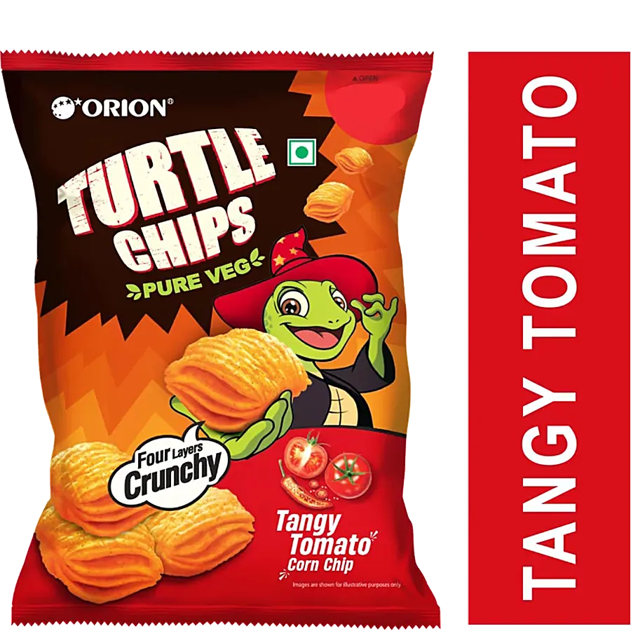 Orion/ Turtle Chips/ Tangy Tomato Corn Chips (18gm)