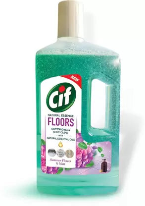CIF NATURAL ESSENCE FLOOR CLEANERS/ SUMMER FLOWER &amp;MINT WITH NATURAL ESSENTIAL OILS(997ml)