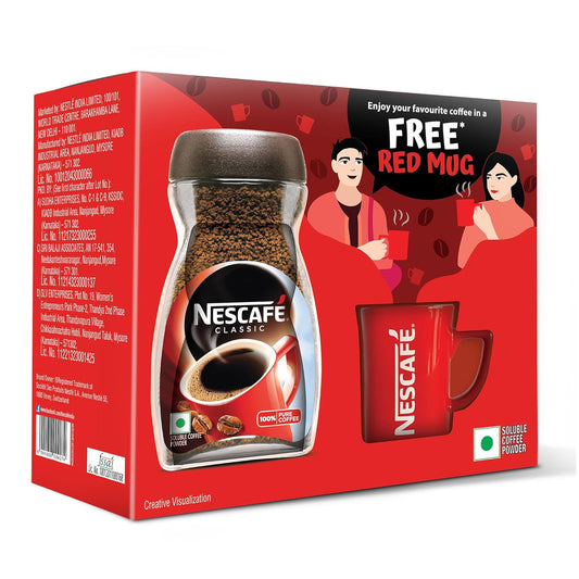 Nescafe/ Classic Coffee Jar/ Nescafe Red Mug Free (190gm