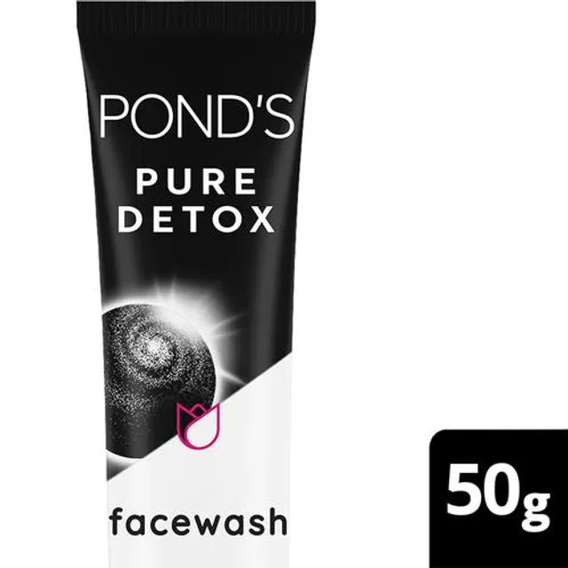 PONDS/ PURE DETOX WITH ACTIVATED CHARCOAL FACEWASH (50gm)