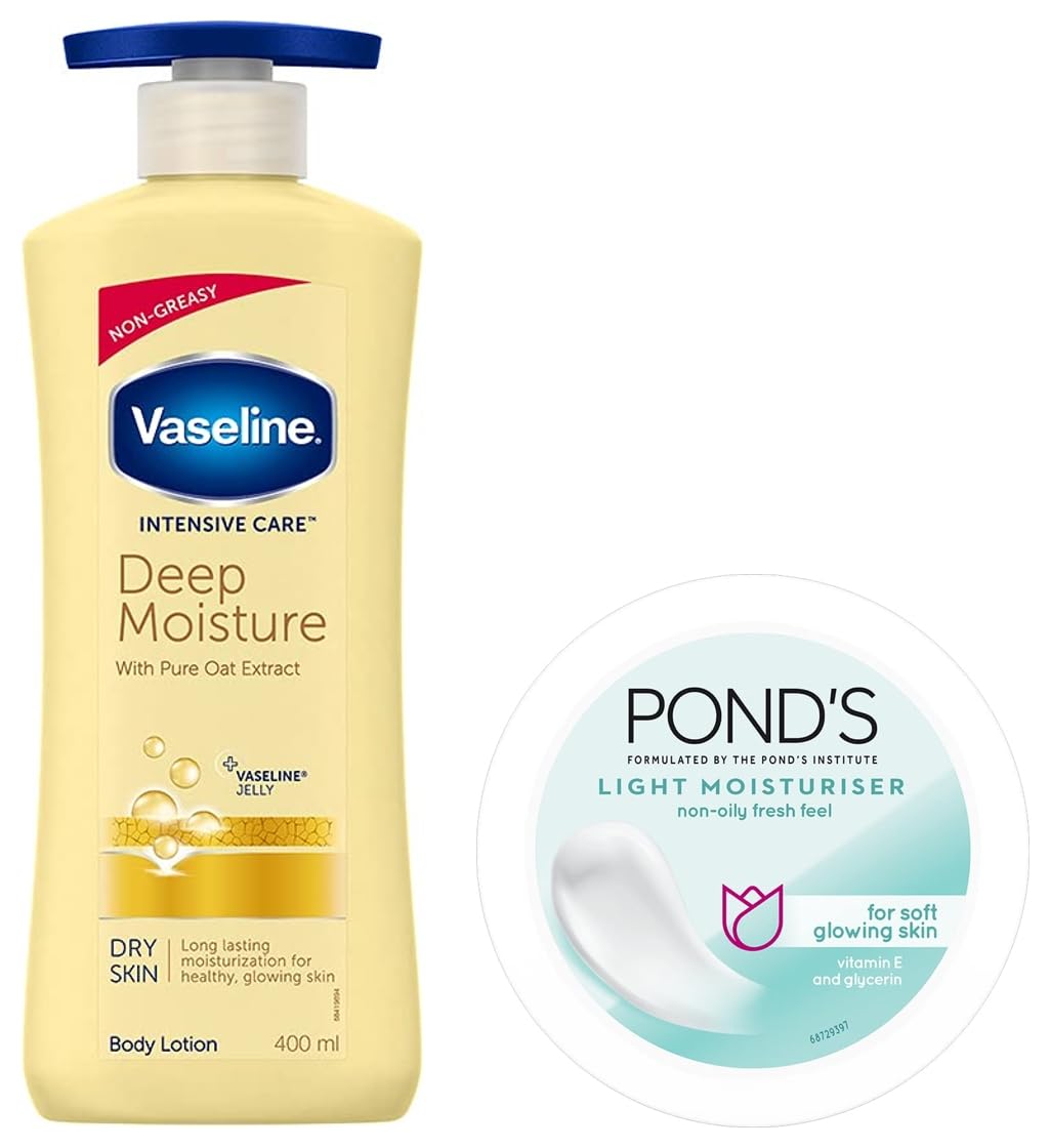 Vaseline/ Deep Moisture Serum In Lotion (400ml) (Free Ponds Moisturiser Worth Rs. 99)