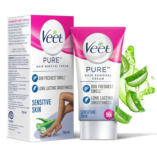 Veet/ Pure Hair Removal Cream Organic Alovera&amp;Rose Exctracts(30Gm)